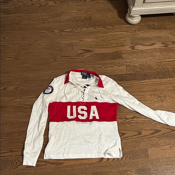 Polo Ralph Lauren Tops - Polo by Ralph Lauren Red and White USA Women's Jersey
